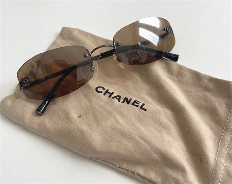 chanel rimless sunglasses made in italy|chanel vintage rimless cc sunglasses.